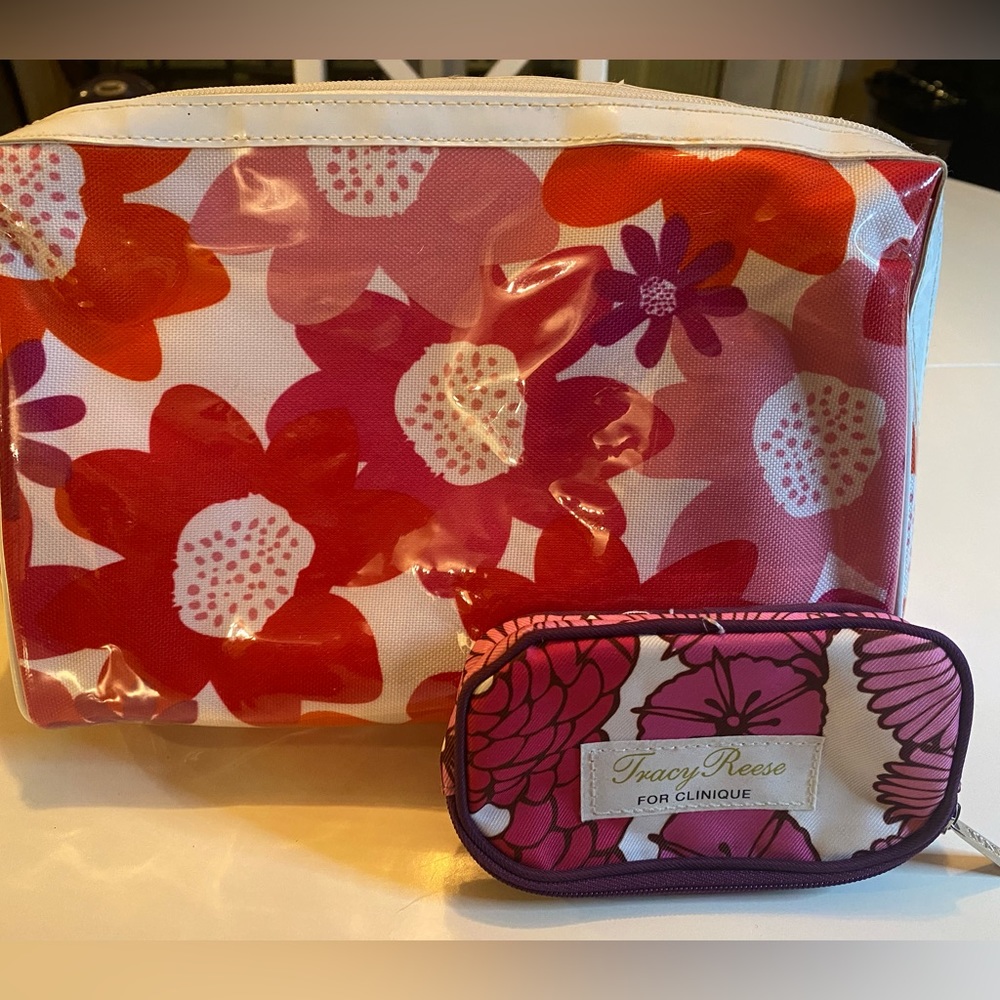 3 for $21 - NWOT - Clinique makeup pouches, never used; one is Tracy Reese
